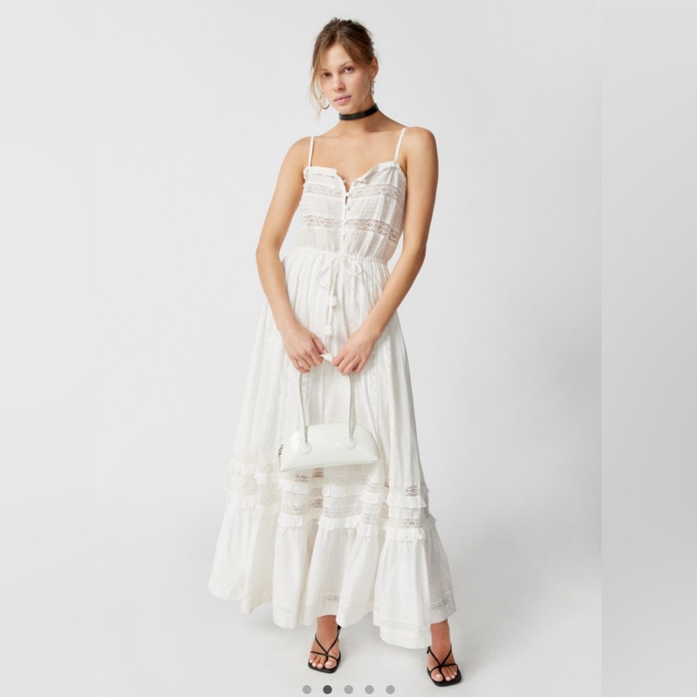 UO Antoinette Lace-Inset Maxi Dress NWT Size XS